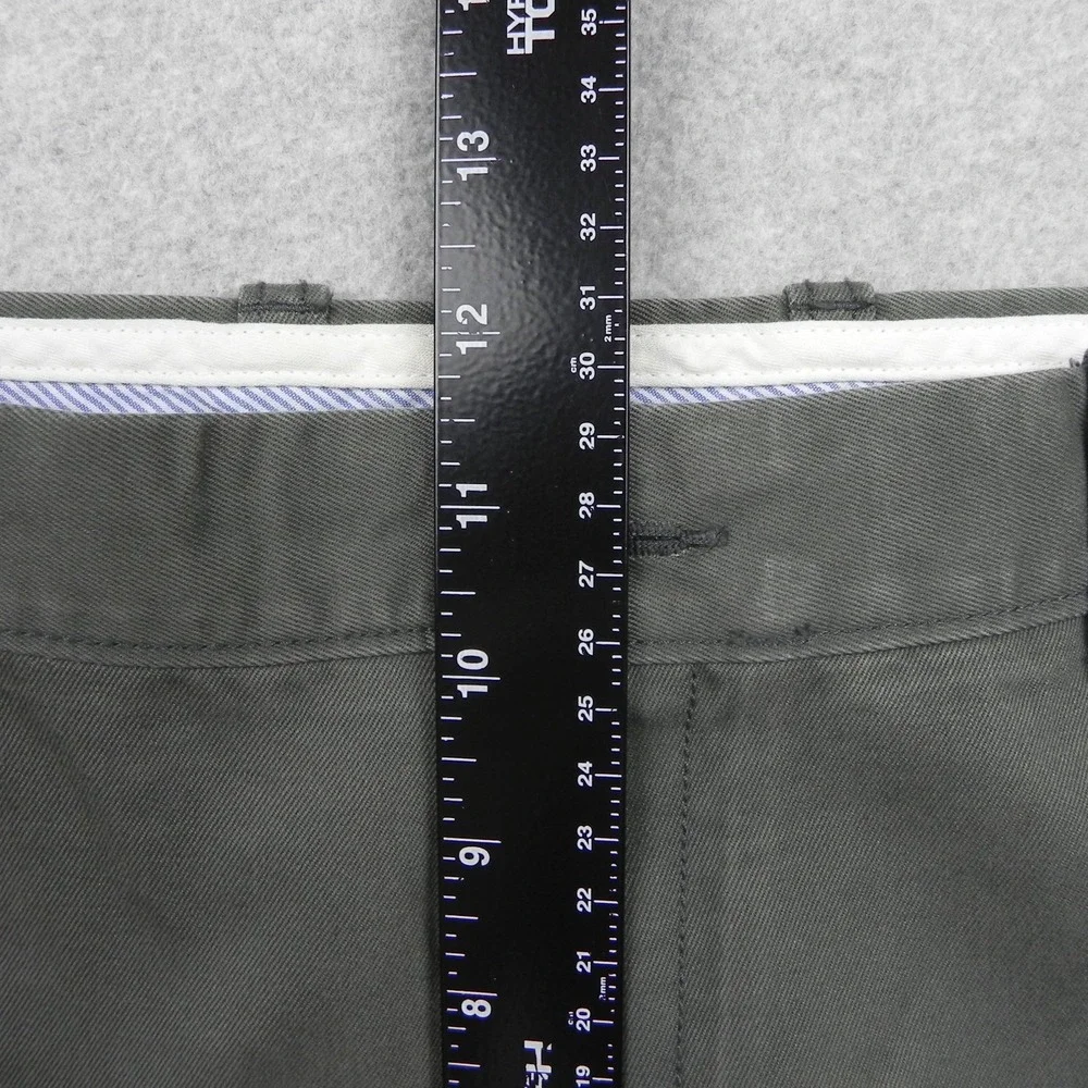 J Crew Pants Mens 36x28 Classic Fit Essential Khaki Straight Flat Front Green